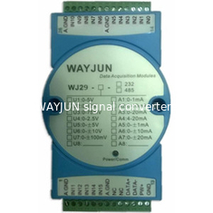 Китай WAYJUN 16-CH Аналоговый сигнал на RS485/232 Модбусовые преобразователи DIN35 Синий сигнал с одобрением CE поставщик