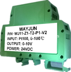 Китай WAYJUN 3000VDC изоляция RTD PT100 температура Сигнальные изоляторы ((один в одном выходе) Зеленый DIN35 сигнал преобразователь поставщик