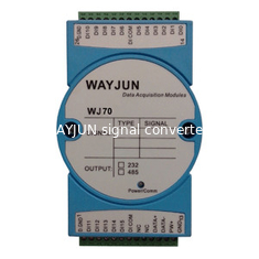 Китай WAYJUN 4-ch DI 4-ch Relay Output, RS485/232 Дистанционный модуль синий Модуль сбора данных I/O DIN35 поставщик