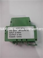 Китай 3000VDC Изоляция 4-20mA/0-75mV до 0-10V Зеленый изоляционный усилитель DIN35 CE WAYJUN поставщик