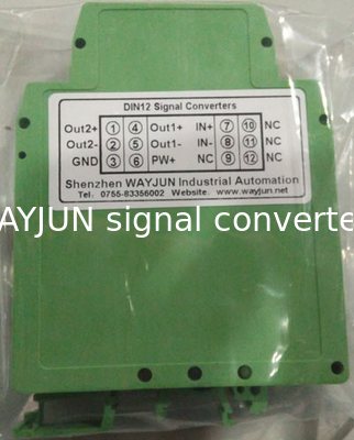 WAYJUN 3000VDC изоляция RTD PT100 температура Сигнальные изоляторы ((один из двух) Зеленый DIN35 сигнал преобразователь поставщик