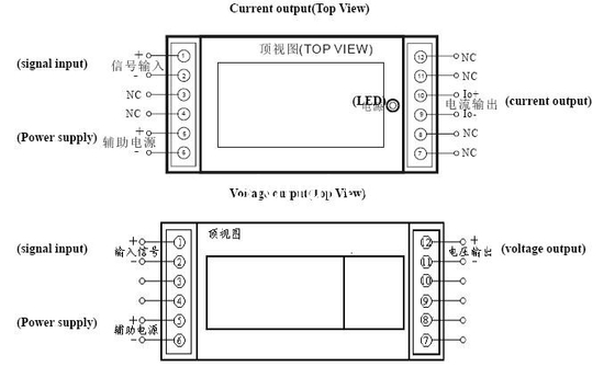 WAYJUN 0-500mA/0-5A Сигнал от переменного тока к постоянному напряжению Изолированный передатчик зеленый конвертер сигнала DIN35 поставщик
