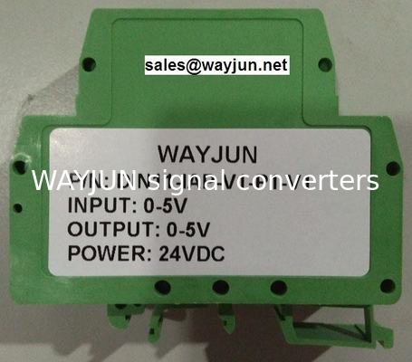 3000VDC Изоляция 4-20mA/0-75mV до 0-10V Зеленый изоляционный усилитель DIN35 CE WAYJUN поставщик
